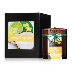 COCONUT & WILD LIME – AMBER NATURAL SOY CANDLE – AWAKEN YOUR SENSES 